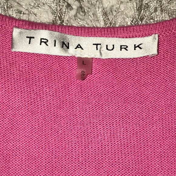 TRINA TURK striped dress size large - Picture 4 of 8